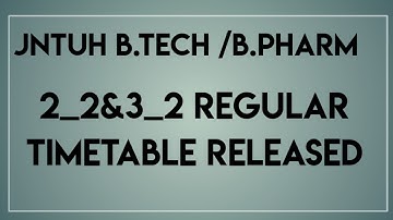 jntuh b tech /b.pharm 2_2&3_2 exam timetable ||jntuh latest updates ||jntuh updates 2021