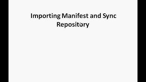 Redhat Satellite Manifest Import and Sync Repository