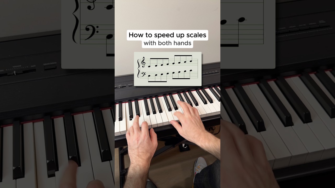 How to speed up scales with both hands on piano🔥