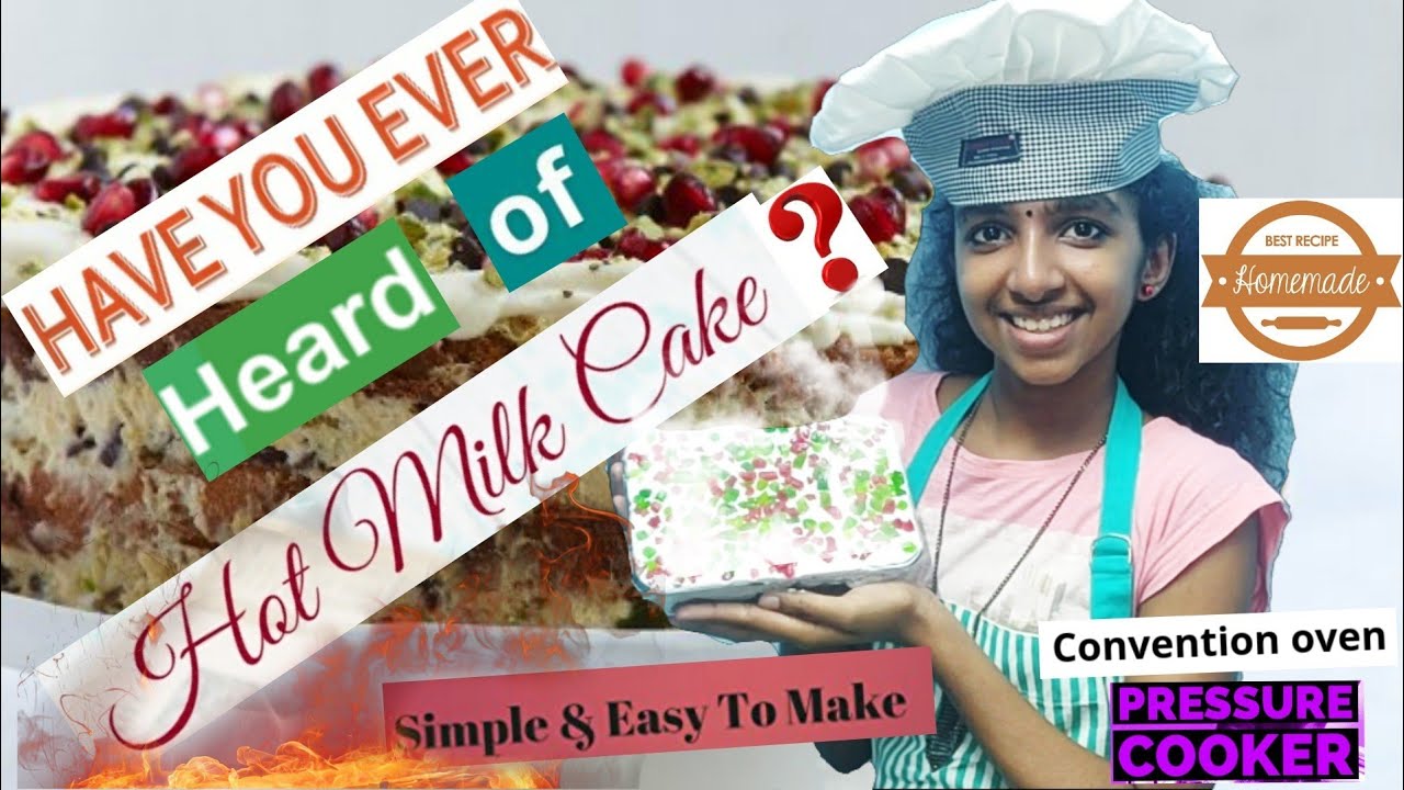 Hot milk cake convention oven Pressure cooker Easy cake making malayalam cake making