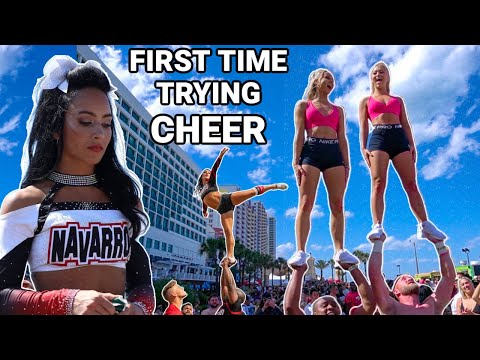 FIRST TIME TRYING CHEER STUNTS FT GABI BUTLER!!! 👀