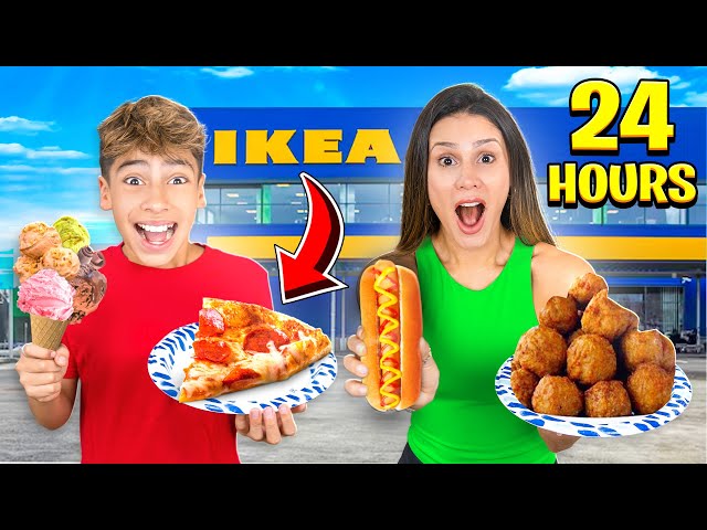 Eating Only iKEA FOOD For 24 HOURS!! class=