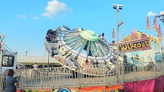 Wipeout Carnival Ride. Swyear's Amusements. Greene County Fair 2023