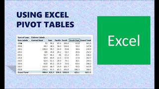 Inserting pivot tables