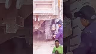 machine: Next Level Technique to Remove Stone from Tire #shortsfeed #trending #shorts