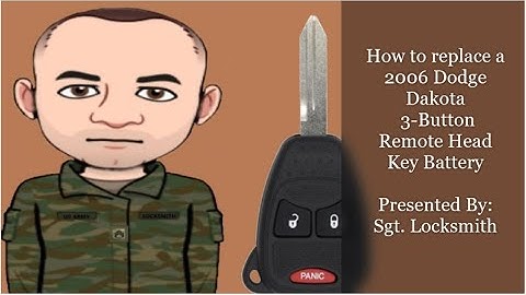 How to replace a 2006 Dodge Dakota 3 Button Remote Head Key Battery
