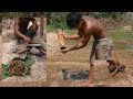 Primitive skill Technology, How to Find Cricket for food by Ancient Skill