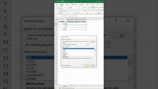 Function ABS in Excel #Shorts