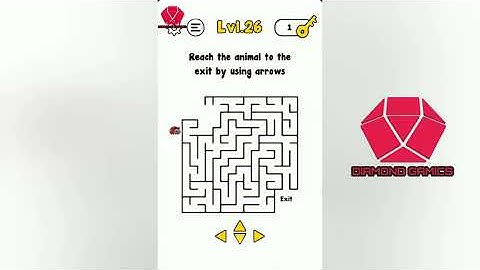 Trick Me Level 26 reach the animal to the exit by using arrows