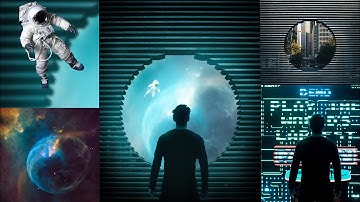 PHOTOSHOP SPEED EDIT - SPACE WINDOW FANTASY MANIPULATION