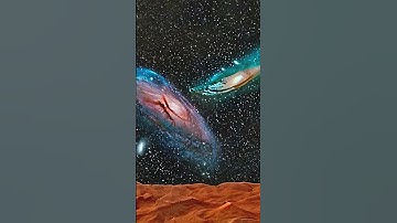 Watching Galaxy Collision In Exoplanet In Deep Outer Space #spaceart  #spaceexploration  #spacescene