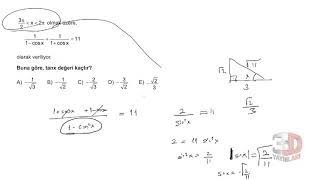 3D AYT MATEMATİK ÇÖZÜMLERİ BÖLÜM-6TEST-1 (TRİGONOMETRİ)