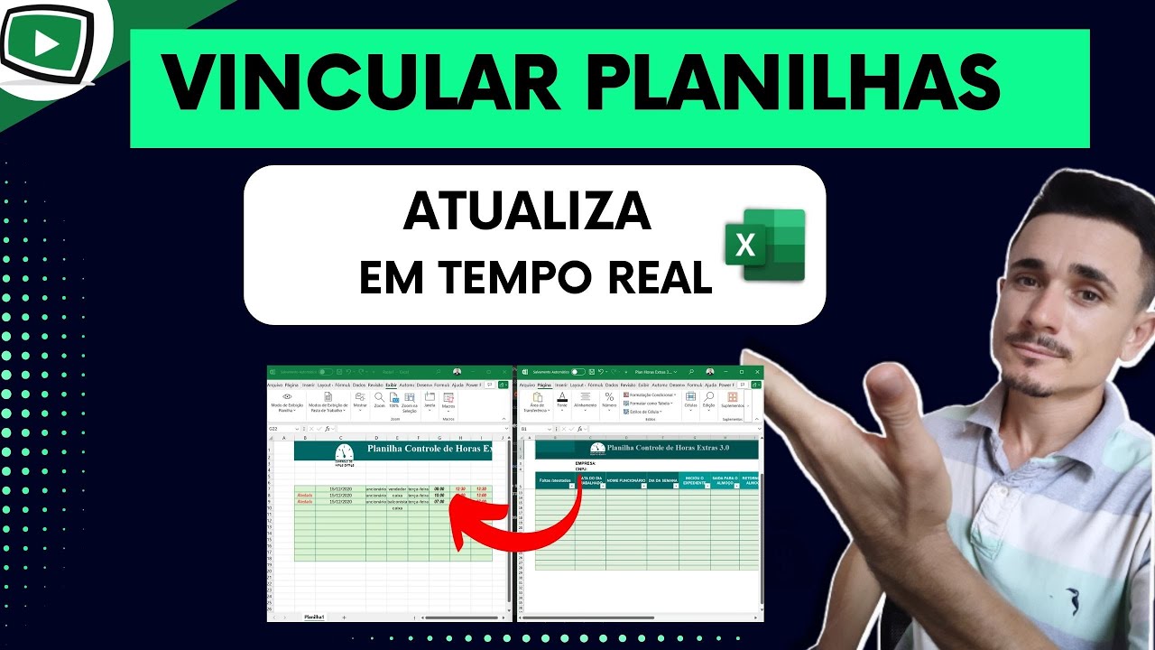 Como Vincular Planilhas no Excel e Atualizar Dados em Tempo Real - YouTube