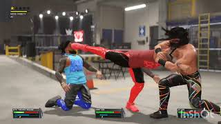 WWE 2k23 Triple Threat Match For Jey USOs World Heavyweight Championship Jey VS Seth and Jimmy USO