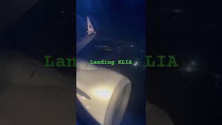 Landing at KLIA