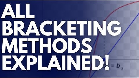 Numerical Methods - All Bracketing Methods