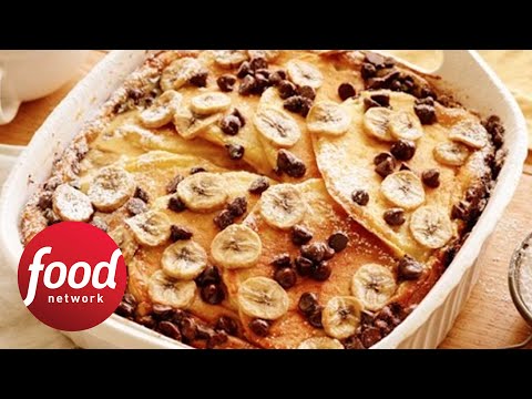 chocolate-banana-pancake-breakfast-casserole-|-food-network