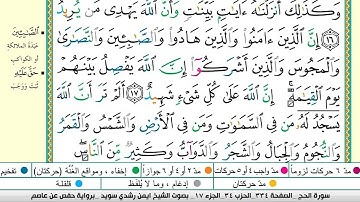 ايمن سويد سورة الحج كامله مكتوبه