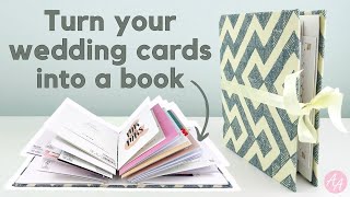 How to Turn Your Wedding Cards into a Book | Simple Book Binding