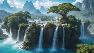 Relaxing Piano Music :  Unseen Island Waterfall