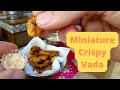 Crispy Miniature Vada | Mini Vada Made by &quot;BriSri&#39;s Miniature Cooking&quot; | ミニチュア　インド料理 | 南インドのスナック