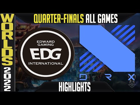   EDG Vs DRX Highlights ALL GAMES Worlds 2022 Quarterfinals Edward Gaming Vs DRX