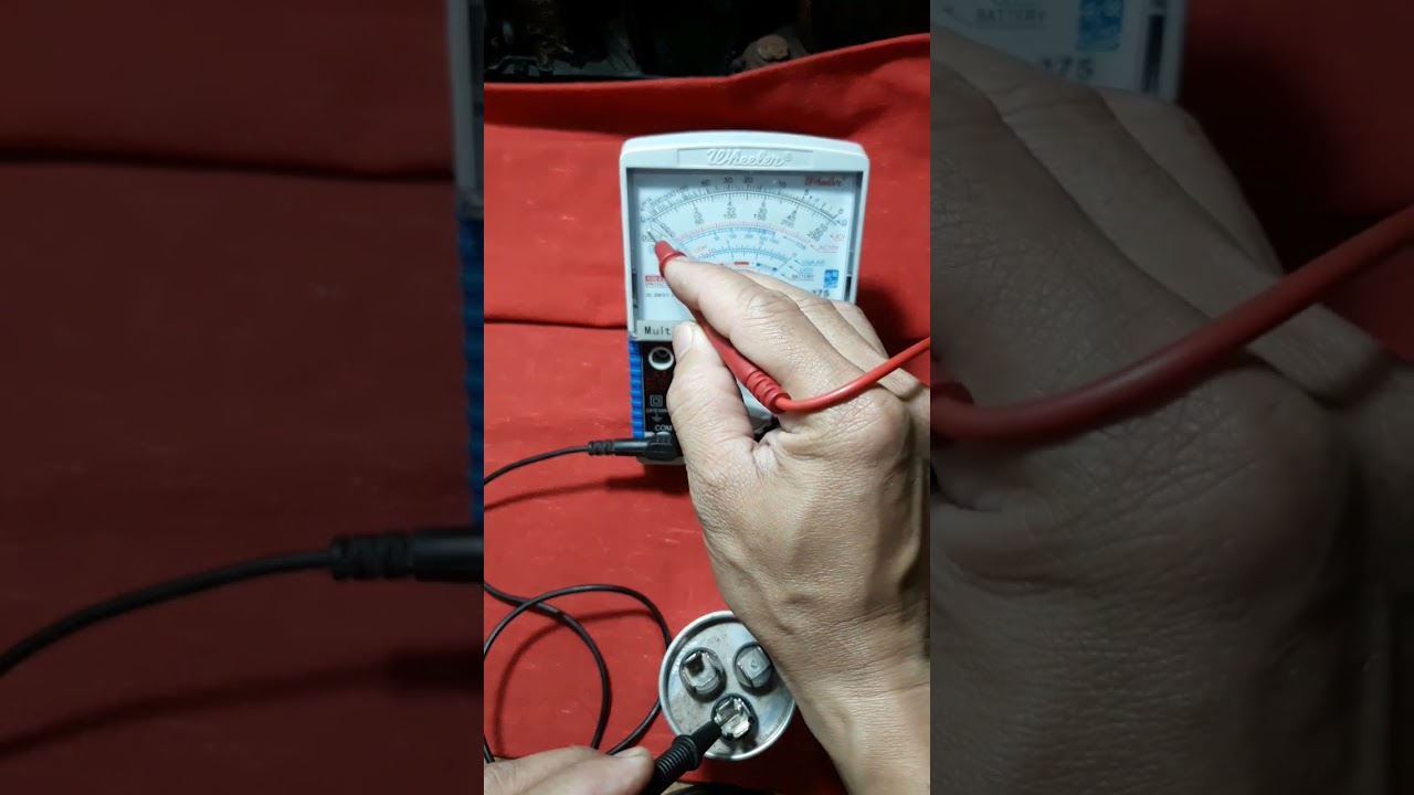 AIRCON CAPACITOR TEST USING ANALOG MULTIMETER