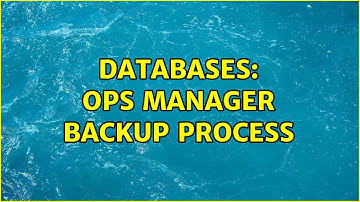 Databases: Ops Manager backup process