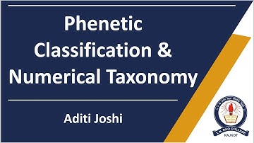 Micro Sem3 U1 Phenetic Classification and  Numerical Taxonomy