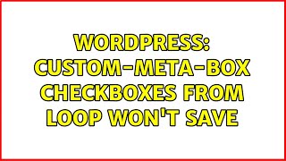 Wordpress: custom-meta-box checkboxes from loop won't save