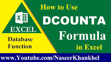 How to Use DCOUNTA Formula in Excel