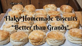 Flaky Homemade Biscuits ~ Easy, Secret Technique! *Better than Grands*