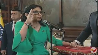 Delcy Rodriguez sworn in as interim president as questions remain over who controls Venezuela
