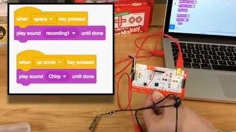 Lighting up an LED with Makey Makey