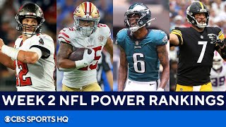 NFL Week 2 Power Rankings: Bucs at No. 1; 49ers, Steelers, Eagles, & Saints All Move Up