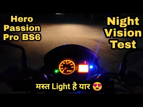 2020 Hero Passion Pro Headlight Night 