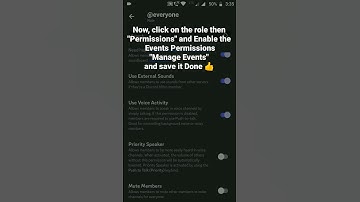How to Enable Manage Events Permission in a role in Discord Mobile #roduz #discord #permission #how