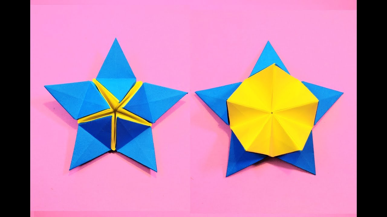 How to make a PAPER STAR POP UP STAR (Easy Origami) YouTube
