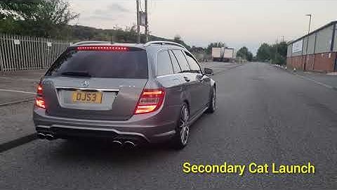 Mercedes C63 AMG W204 V8 Scorpion Secondary Cat Delete Before & After