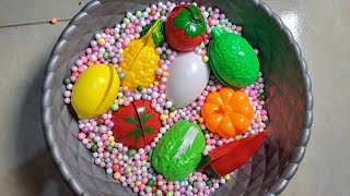 Asmr Video | look for and put together fruit and vegetable toys