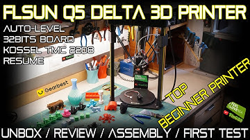 Flsun Q5 Delta 3D Printer - Awesome beginner printer - [unboxing / review / assembly / first test]