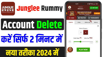 junglee rummy account delete kaise kare | junglee rummy account kaise delete kare