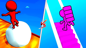 Bridge Race vs Snow Race 3D ⭐️🏁❄️😈 Max Levels Gameplay Walkthrough (Android/iOS)  VFUIP45