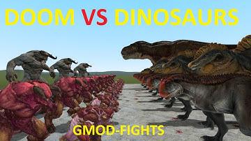 EPIC DOOM VS DINOSAURS - GMOD-FIGHTS