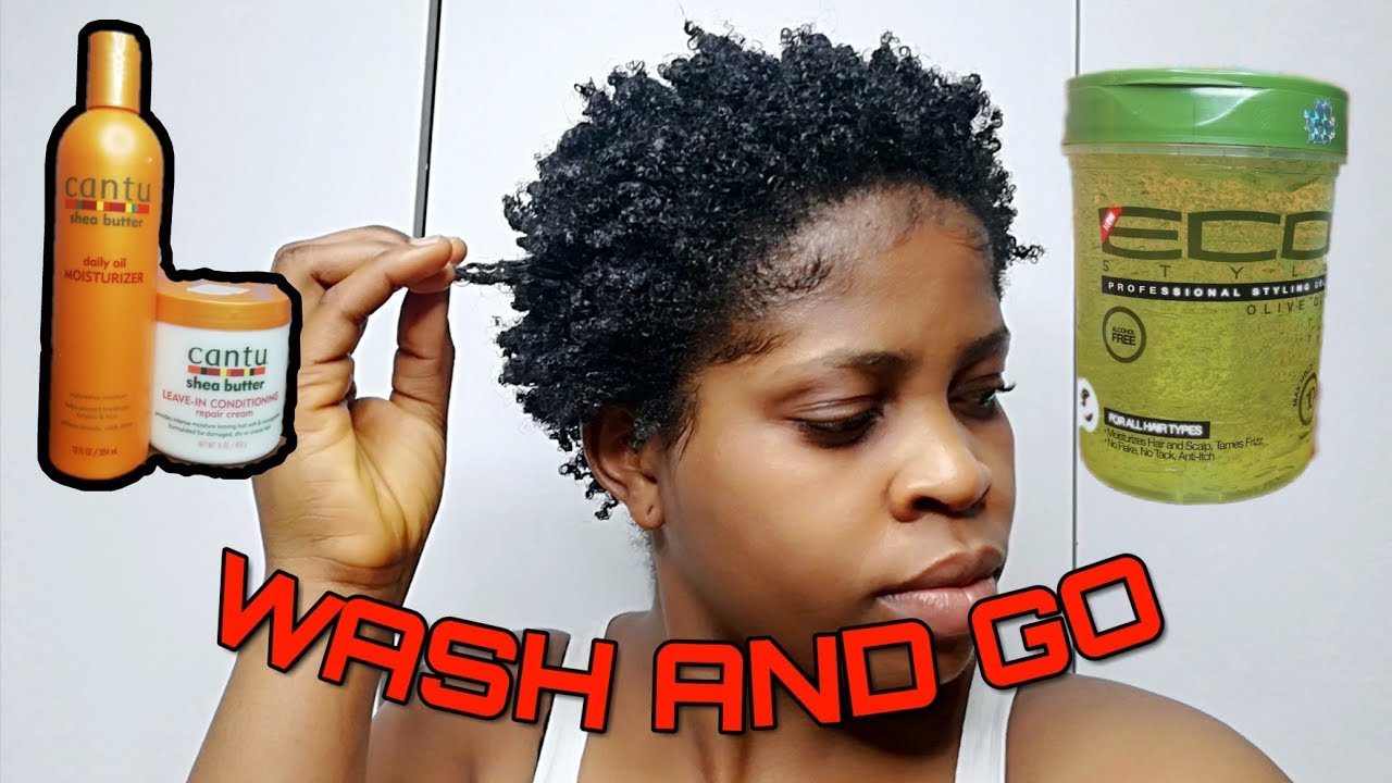 How to define Natural Hair curls Watch And Go Cantu+Eco styling Gel
