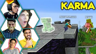 *INSTANT KARMA* in Minecraft 🔴 techno gamer, live Insaan, gamerfleet, mythpat, bbs