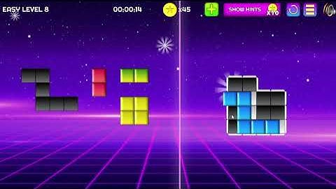 Marla plays blocks fill tangram