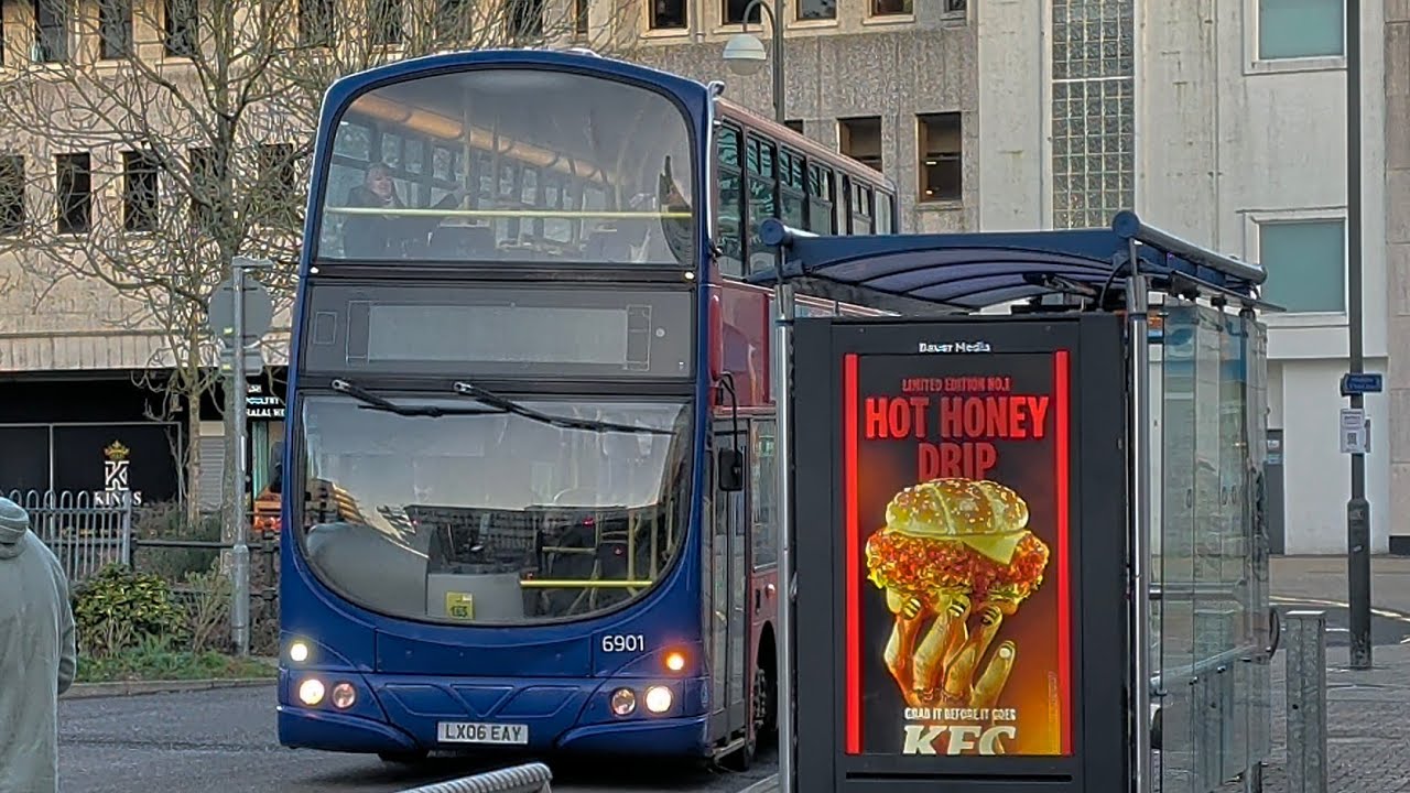 [Desc] Damory 6901 (LX06 EAY) *Volvo B7TL Wright Gemini* on Route 2 to K2 Leisure Centre 24/1/26
