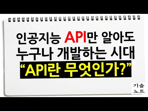 AI 시대 모두가 알아야 하는 IT 지식 - API ( application programming interface )
