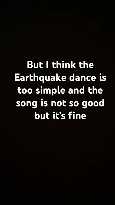 California earthquake song